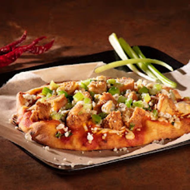 Buffalo Naan Pizza.